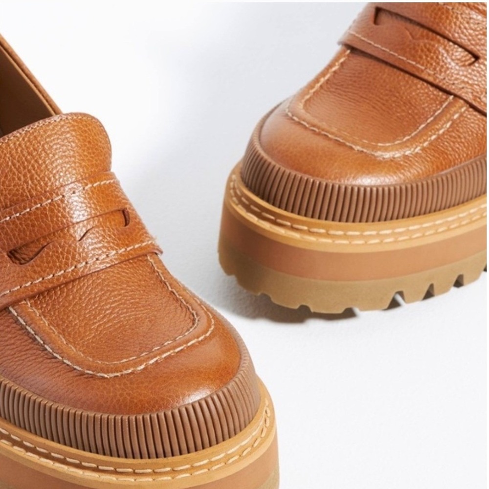 See by Chloé Tan Mahalia Loafers Block‎ Heel Women's Size 41EU 10.5US - Picture 12 of 12